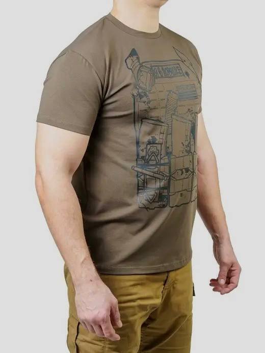 Футболка Milgear, Я в порядке, олива (M) купить