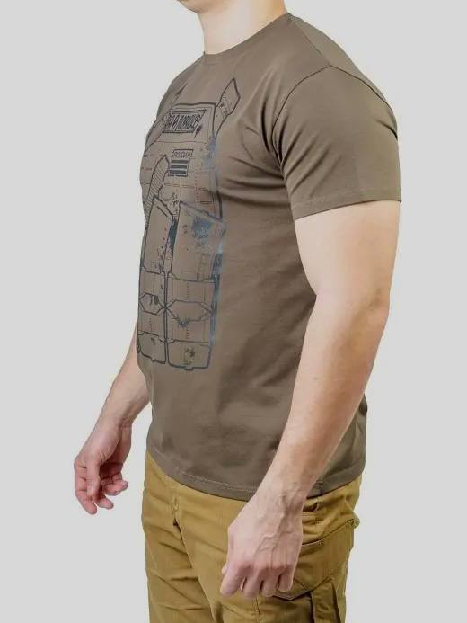 Футболка Milgear, Я в порядке, олива (M) купить